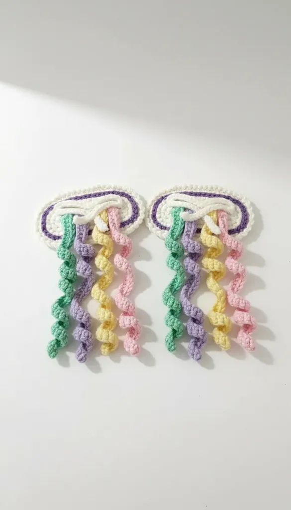 Örgü Saç Tokası Çıt Çıtlı - Amigurumi El Yapımı Çocuk Toka