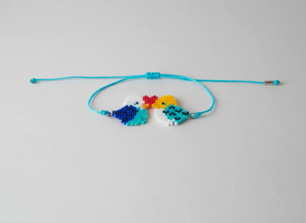 Miyuki Boncuktan Kuş Figürlü Bileklik - El Emeği Tasarım