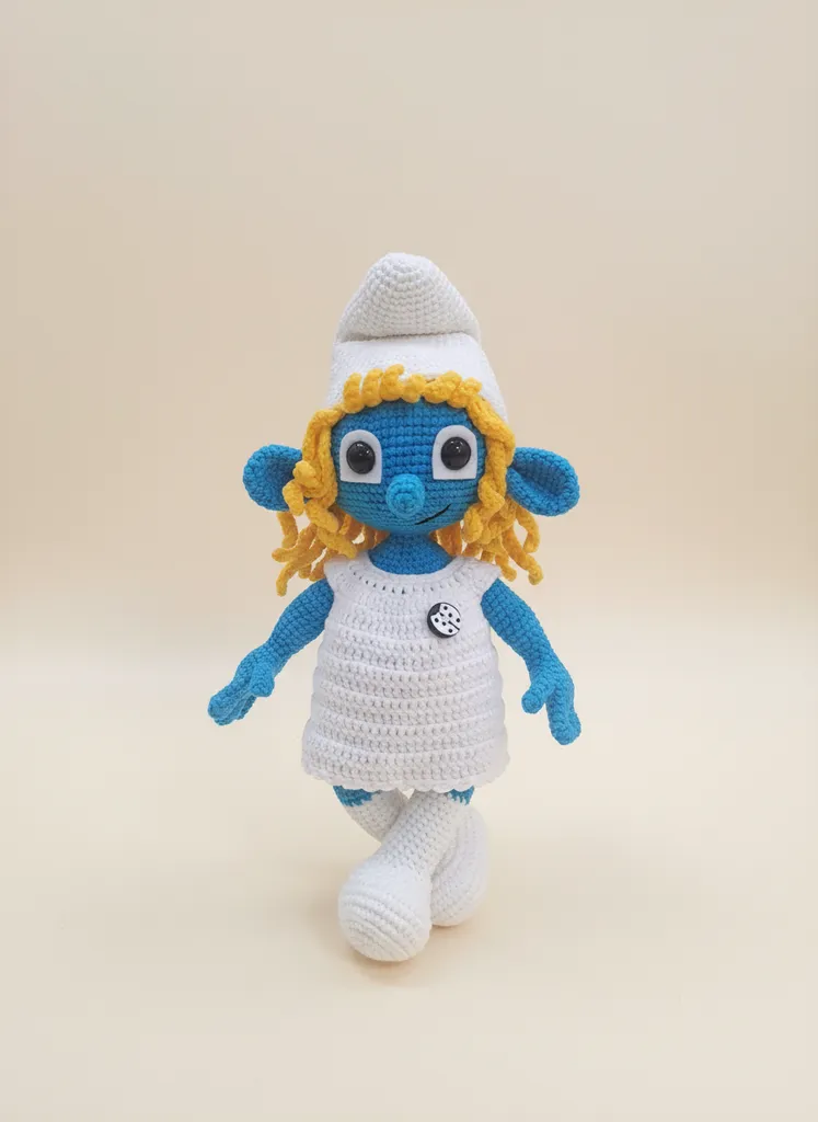 Amigurumi Şirine Oyuncak Bebek - 28 cm Boyunda - El Emeği