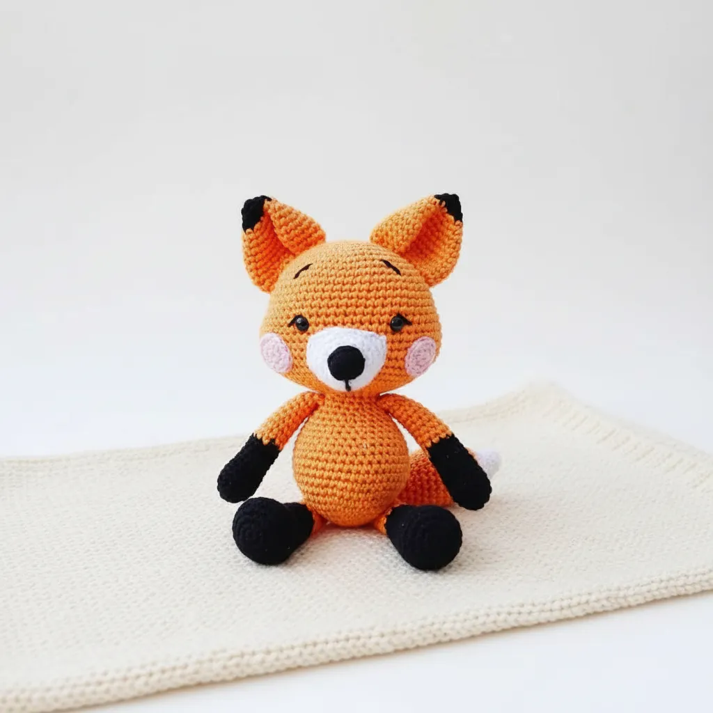 Turuncu Amigurumi Tilki Oyuncak - El Emeği Örgü Bebek Hediyesi