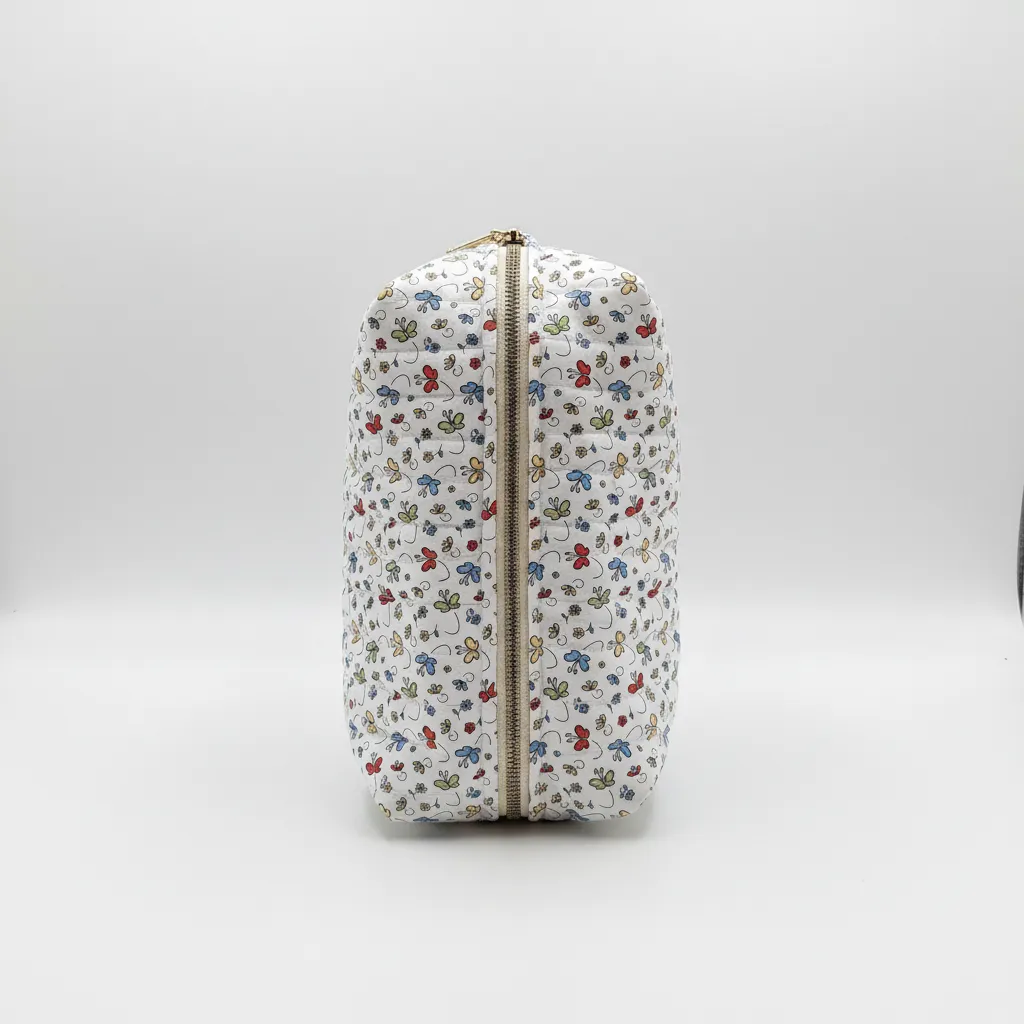 Kelebek Desenli Çok Amaçlı Kumaş Organizer Çanta - 24x10 cm