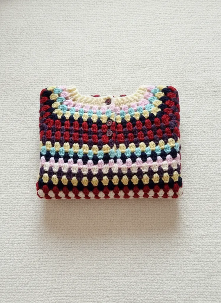 Renkli Bebek Kazağı - 6-12 Ay - El Örgüsü