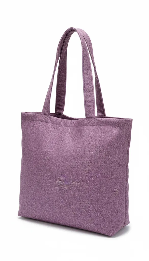 Mor Desenli Kumaş Omuz Çantası - El Yapımı Alışveriş Çantası