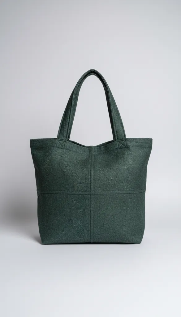 Koyu Yeşil Kumaş Omuz Çantası - El Emeği ve Şık Tasarım