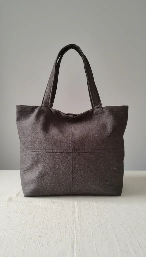 Siyah Kumaş Omuz Çantası - El Emeği Tasarım, Günlük Kullanım