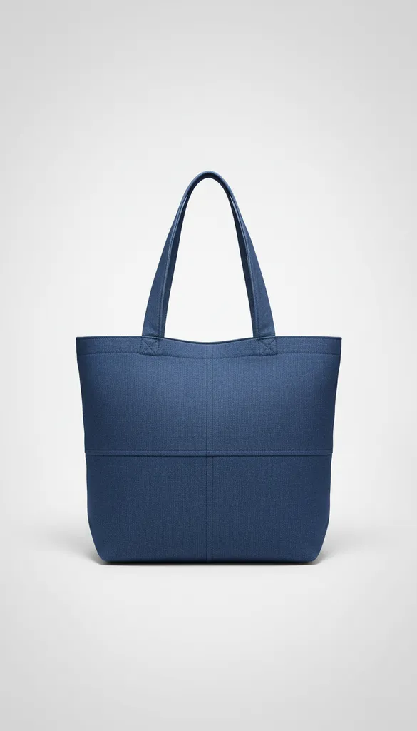 Koyu Mavi Kumaş Omuz Çantası - El Emeği Tasarım, Günlük Kullanım