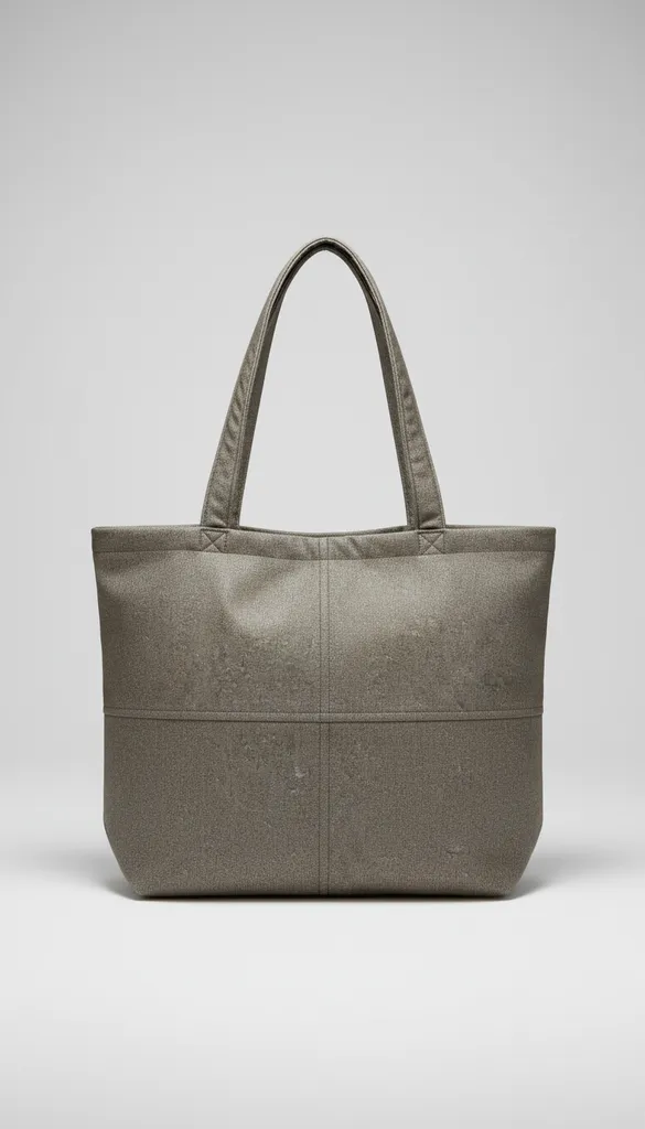 Kahverengi Kumaş Omuz Çantası - El Yapımı ve Dikiş Detaylı