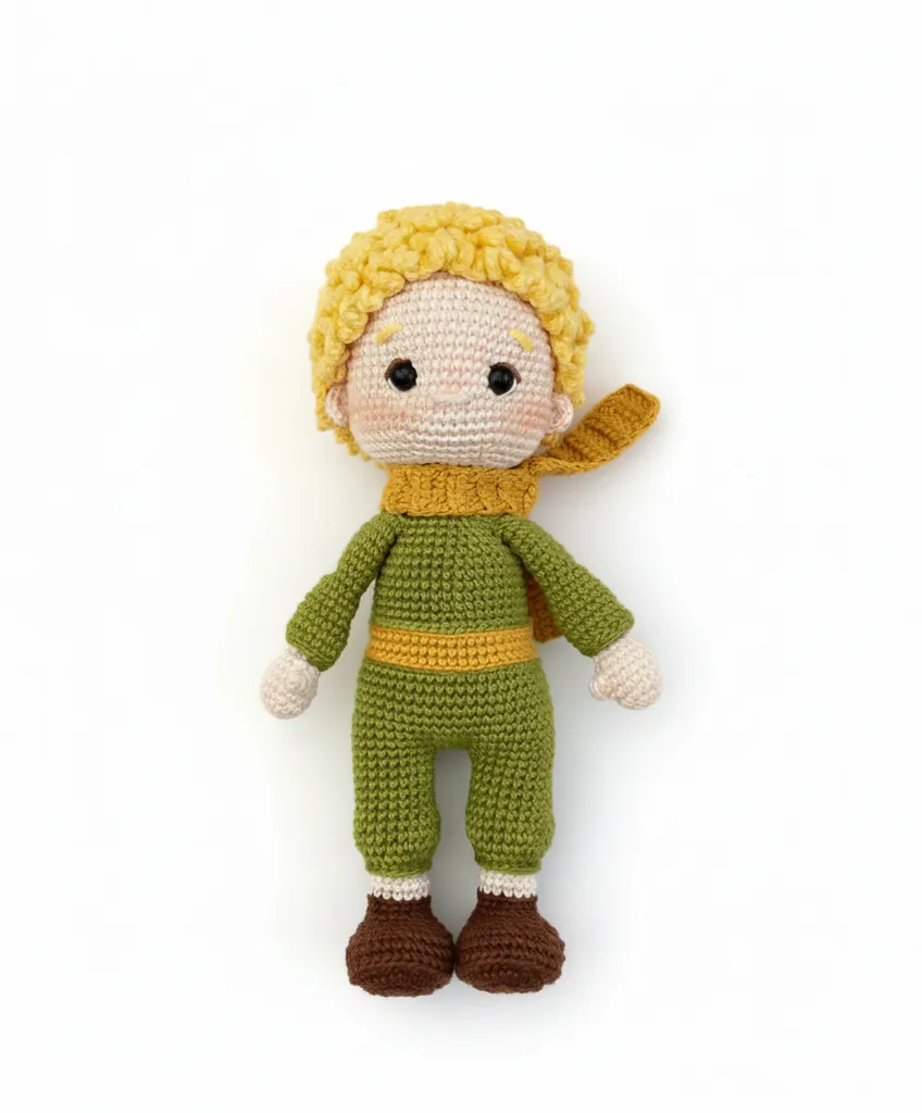 Amigurumi Küçük Prens Bebek - 25 cm Boyunda - El Yapımı Oyuncak