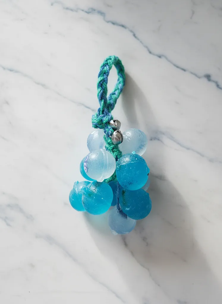 Mavi Tonlarında Kokulu Doğal Üzüm Sabunu - El Yapımı Dekoratif