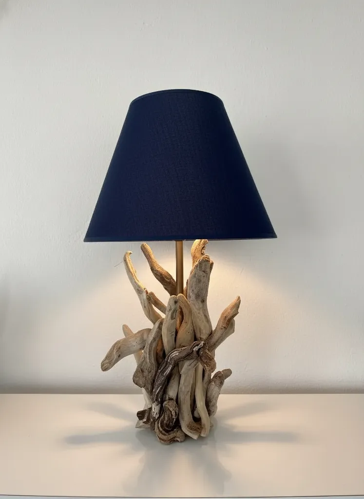 Ahşap Masa Lambası - Abajur, El Yapımı Tasarım