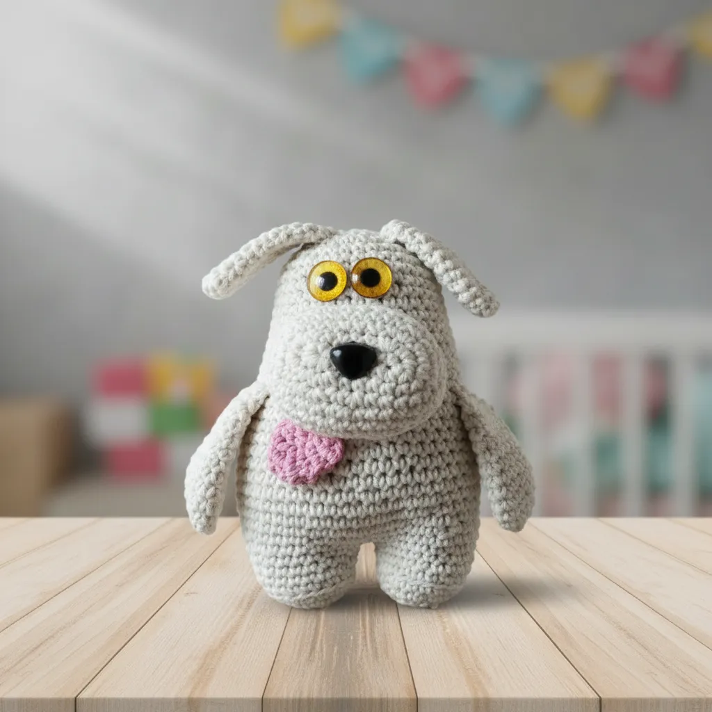 Örme Şaşkın Köpek Amigurumi Oyuncak - El Emeği Hediyelik