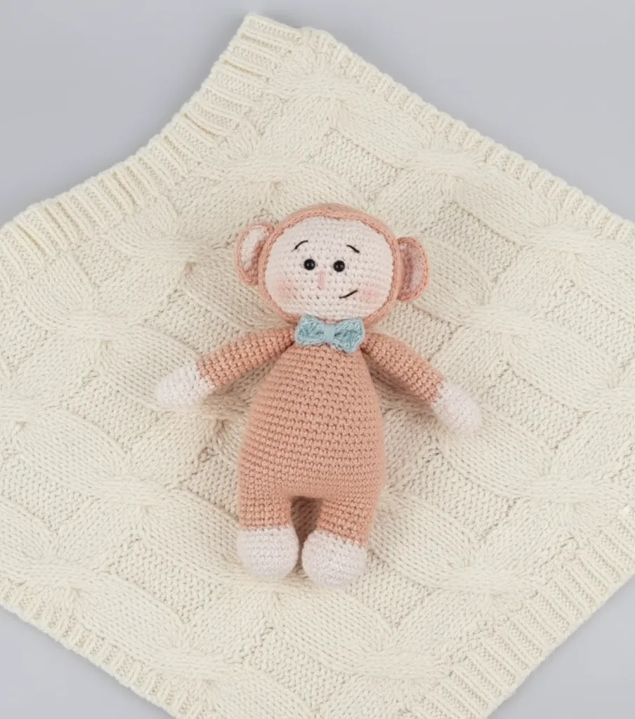 Amigurumi Örgü Maymun Bebek Oyuncak - Sevimli ve Yumuşacık