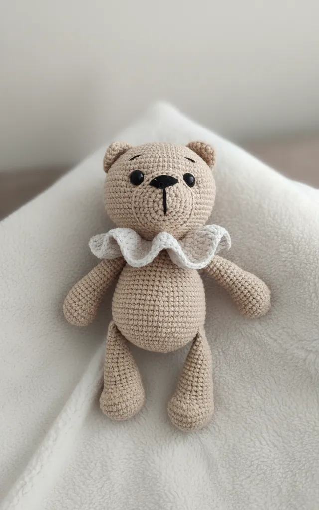 Sevimli Amigurumi Ayıcık Uyku Arkadaşı - Organik Oyuncak Bebek Hediyesi