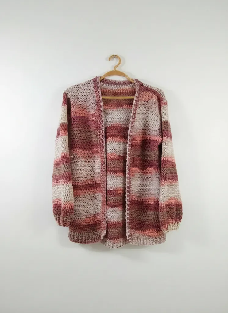 Renk Geçişli Örgü Hırka - M/L Beden - El Emeği