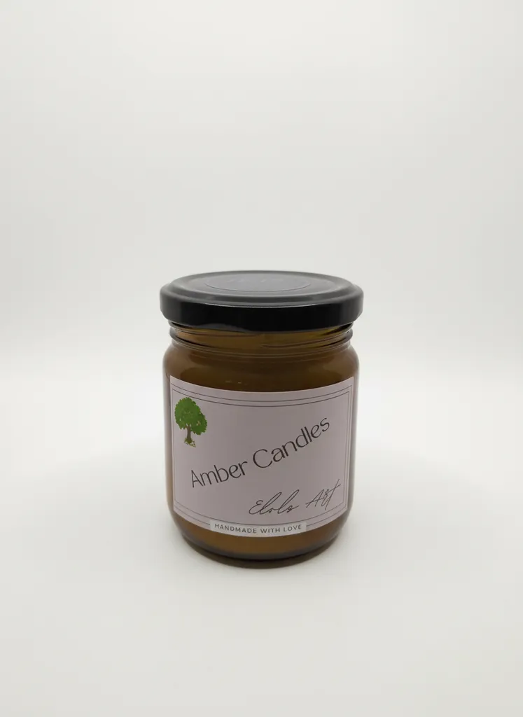 Kahverengi Cam Kavanozda Doğal Soya Mum - 160cc Kokulu Mum