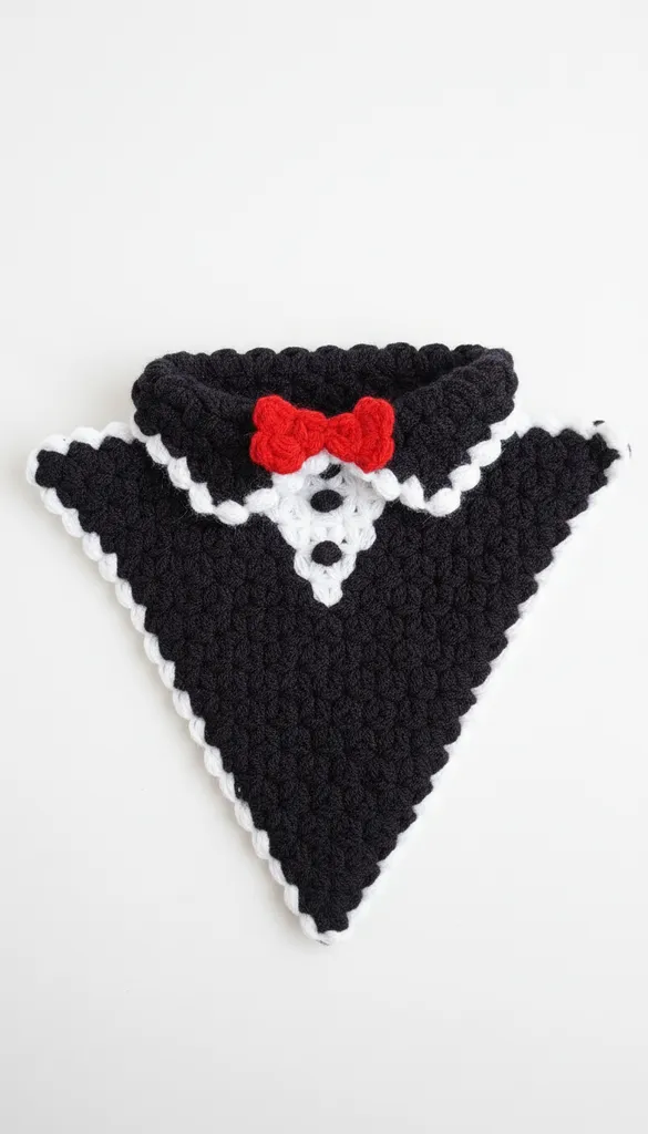 Örgü Banyo Lifi Damat Bohçası Siyah Beyaz Kırmızı - El Emeği