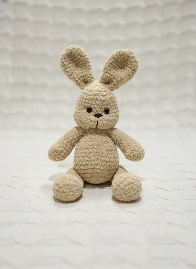 Krem Rengi Örgü Oyuncak Tavşan Bebek ve Çocuk Odası Dekorasyonu