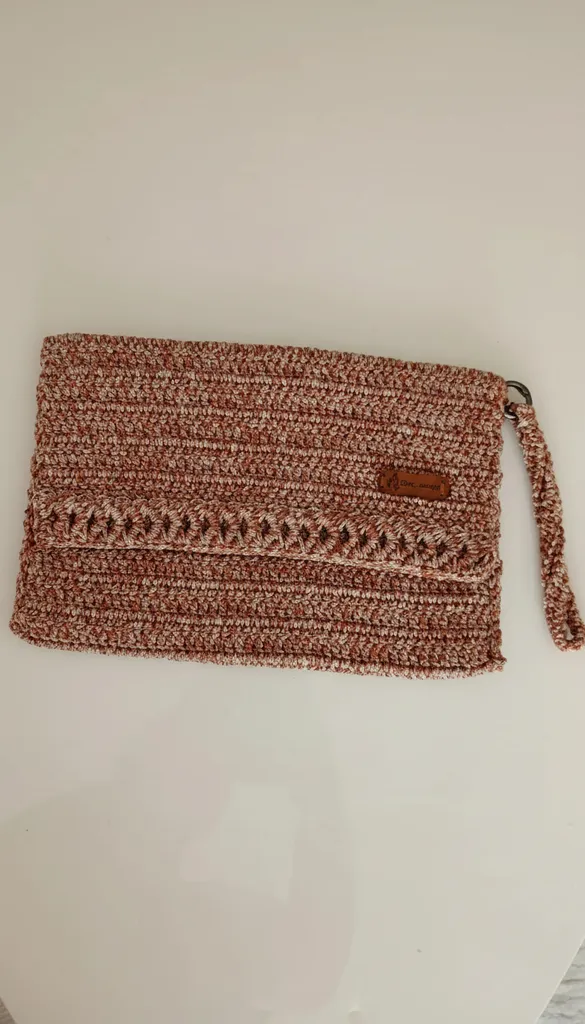 Pembe Tonlarında Örgü Mini Çanta - El Emeği İle Tasarlandı