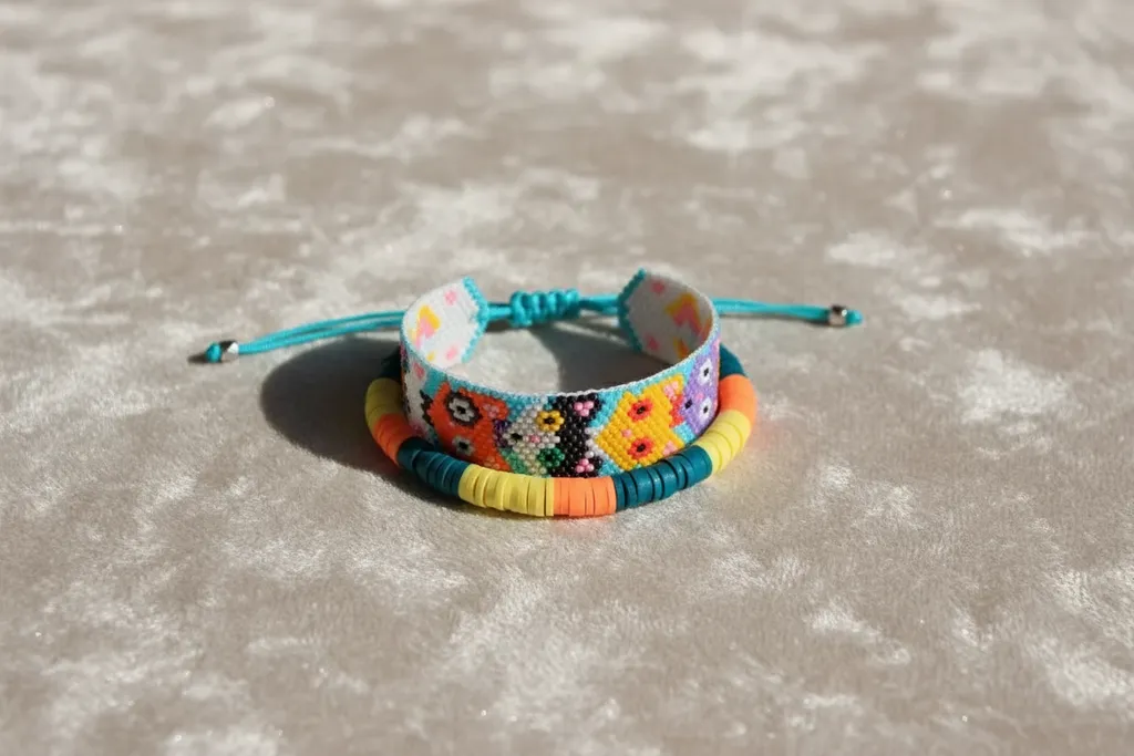 Renkli Kediler Miyuki Bileklik & Fümo Boncuklu Bileklik Set