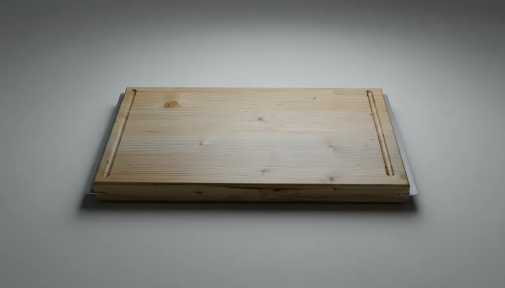 Metal Ayaklı Doğal Ahşap Kesme ve Sunum Tahtası - 50 cm Geniş Yüzey