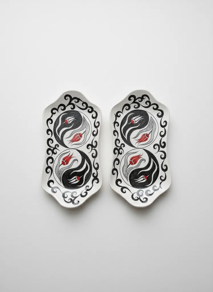 Klasikle Modern Harmanlanarak Tasarlanmış El Yapımı Çini