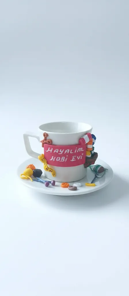 El Yapımı Polimer Kil Kişiye & Firmaya Özel Kahve Fincanı
