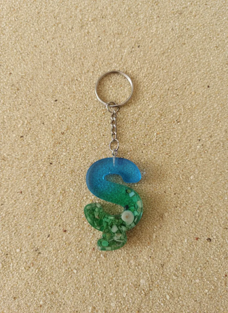 SeaShell (Deniz Kabuğu Esintisi) Epoksi Anahtarlık / Cam Süsü