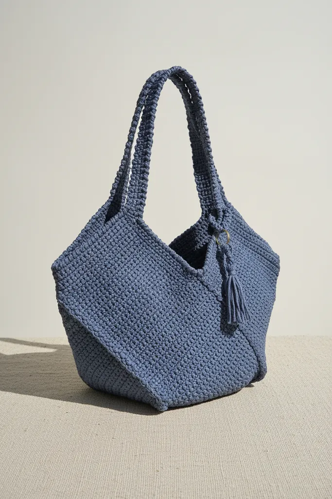 Polyester İple Örülmüş Çanta El Emeği, Günlük Kullanıma Uygun