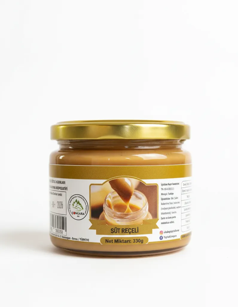Çongara Uludağ Yiğitali Kooperatifi Süt Reçeli 330g Cam Kavanozda