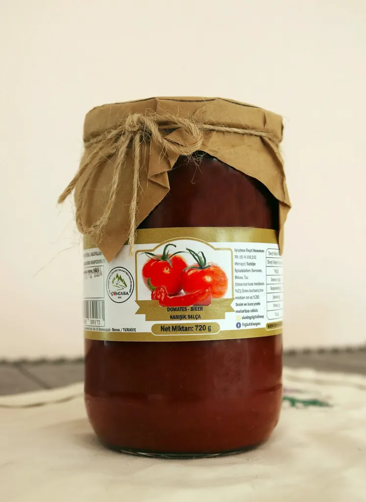 Doğal Ev Yapımı Domates Biber Karışık Salça - Çongara 720g