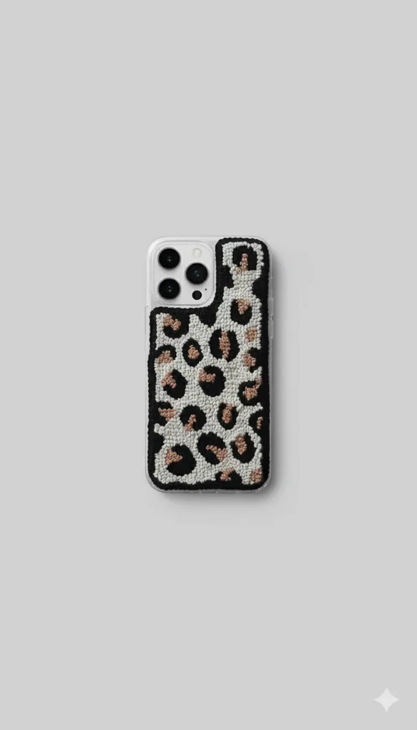 iPhone 13 Pro Max Uyumlu Leopar Desen Punch Telefon Kılıfı