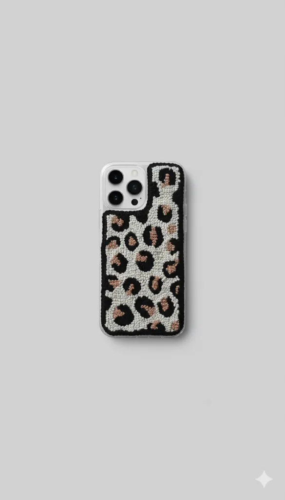 iPhone 14 Pro Max Uyumlu Leopar Desen Punch Telefon Kılıfı