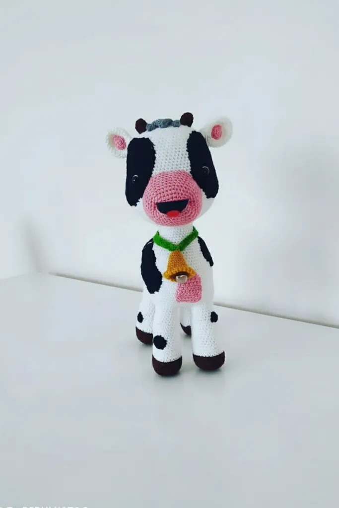 Amigurumi Oyuncak İnek - Organik Pamuk İpten Örme