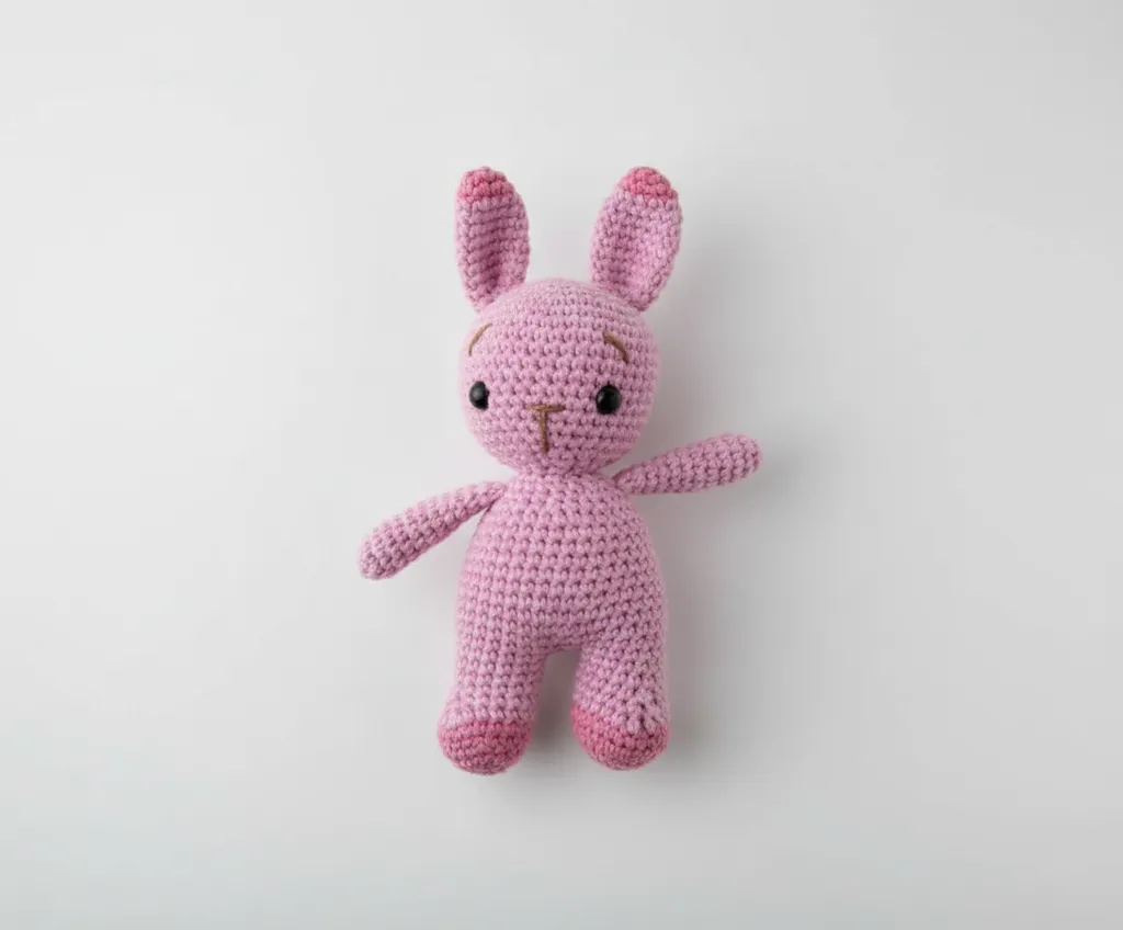 El Örgüsü Pembe Tavşan Oyuncak - Amigurumi Bebek Hediyesi