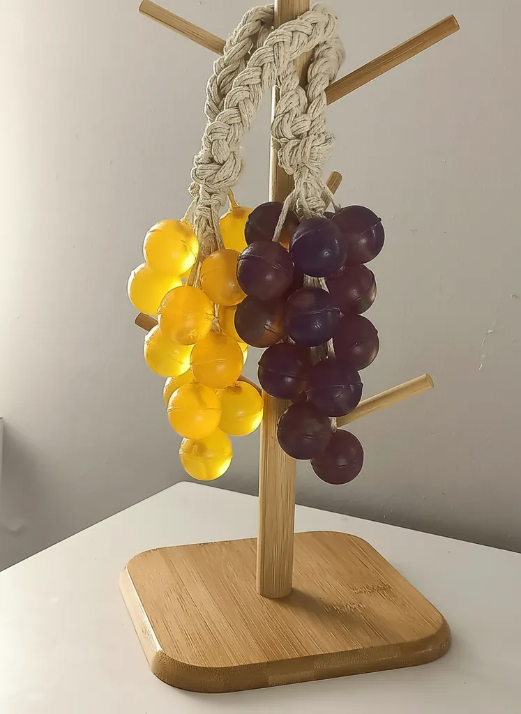 Doğal Gliserinli Salkım Üzüm Sabunu - Sarı ve Mor Renk (2 Adet)