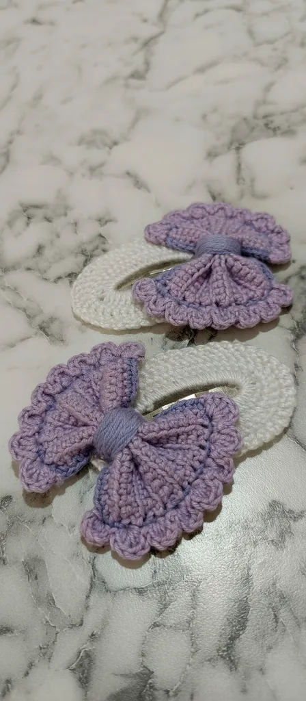 2'li Lila Renkli Çıtçıtlı Saç Tokası Seti