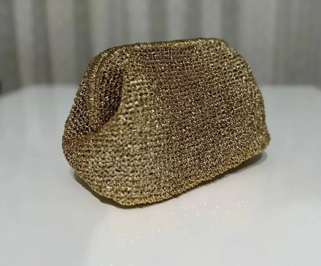 Altın Rengi Abiye Çanta - Özel Tasarım Burslu Çanta