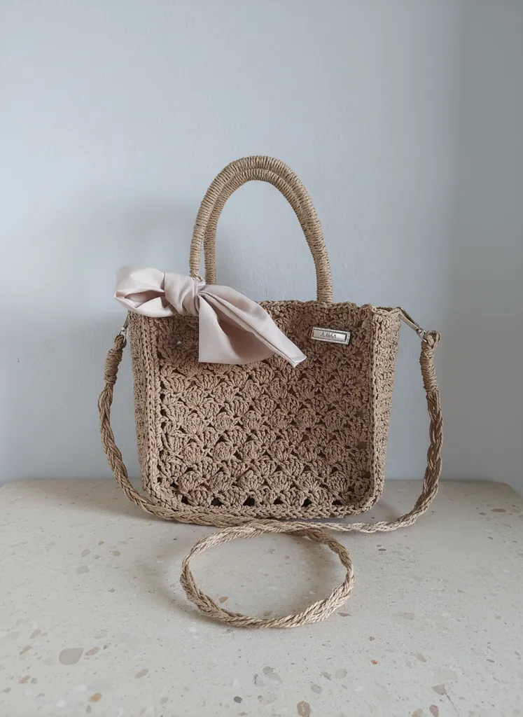 Kağıt İpten Pinterest Model Omuz ve El Çantası