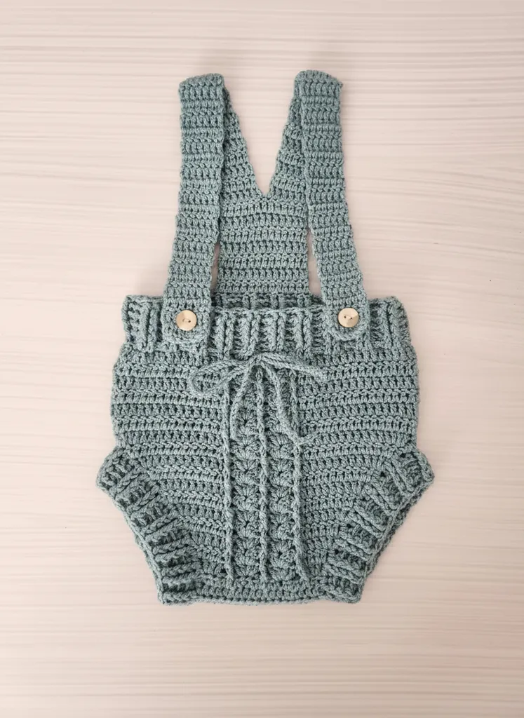 Blue Knitted Baby Jumpsuit 0-3 Months - Photo Shoot Concept Jumpsuit