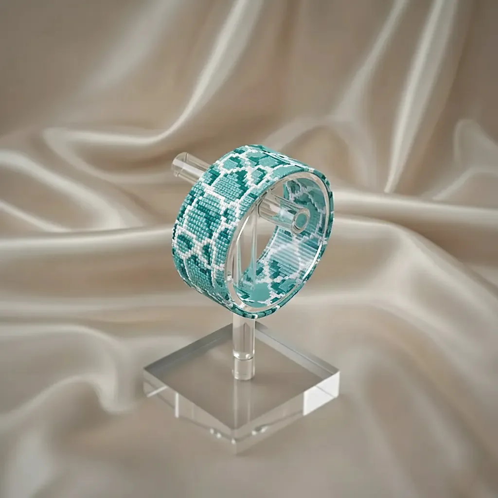 Turkuaz ve Beyaz Miyuki Boncuklu Bileklik - El Yapımı Şıklık