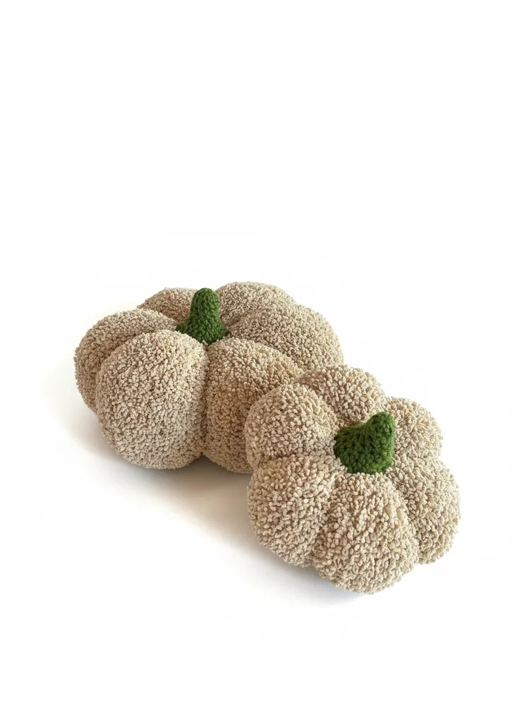 Örme Balkabağı Dekoratif Seti - Halloween Temalı El Emeği 2'li