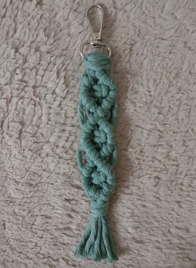 20 adet Çağla Yeşili Makrome Anahtarlık - Bohem Tarzı, El Yapımı Hediye
