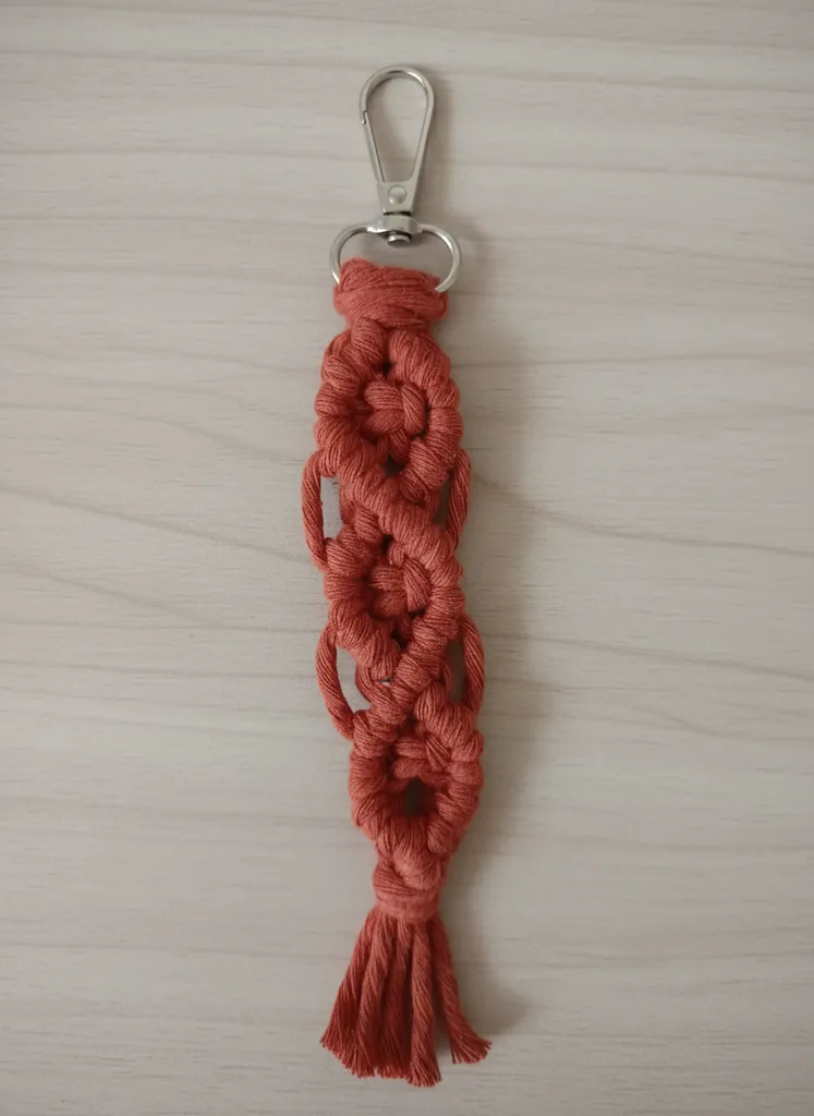 20 adet Kahverengi Makrome Anahtarlık - Bohem Tarzı, Dekoratif ve Şık