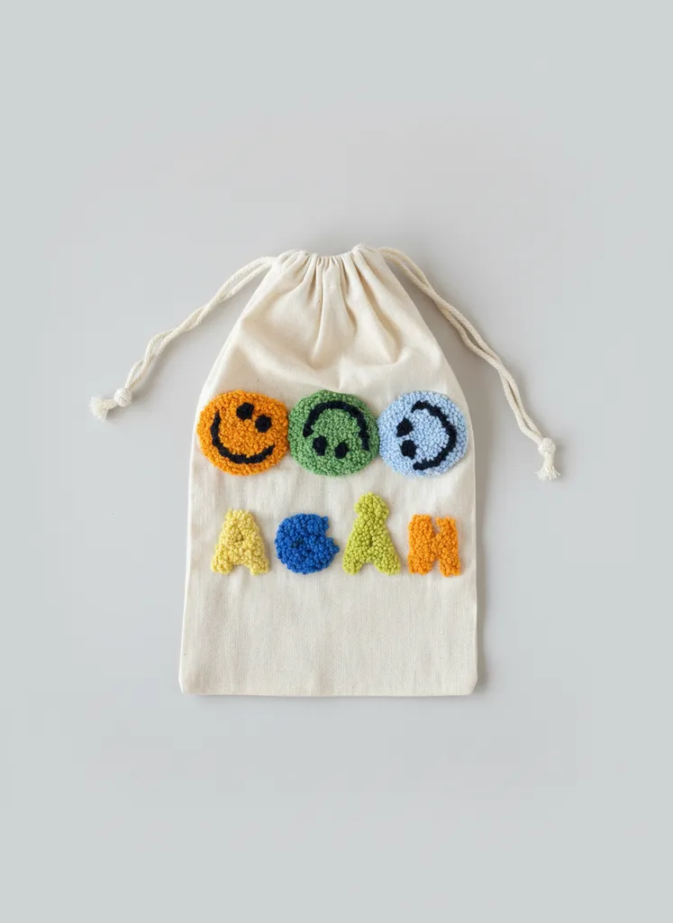 Punch Nakışlı İsim Yazılı Çok Amaçlı Kese - Kişiye Özel Hediye