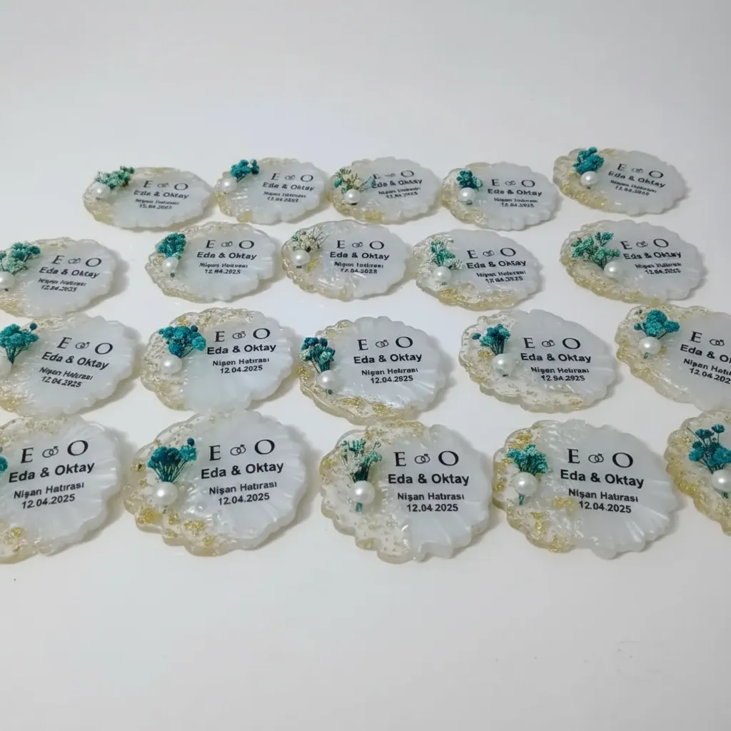 Söz Nişan Hediyelik Ahşap Magnet Nikah Hatırası 30 Adet