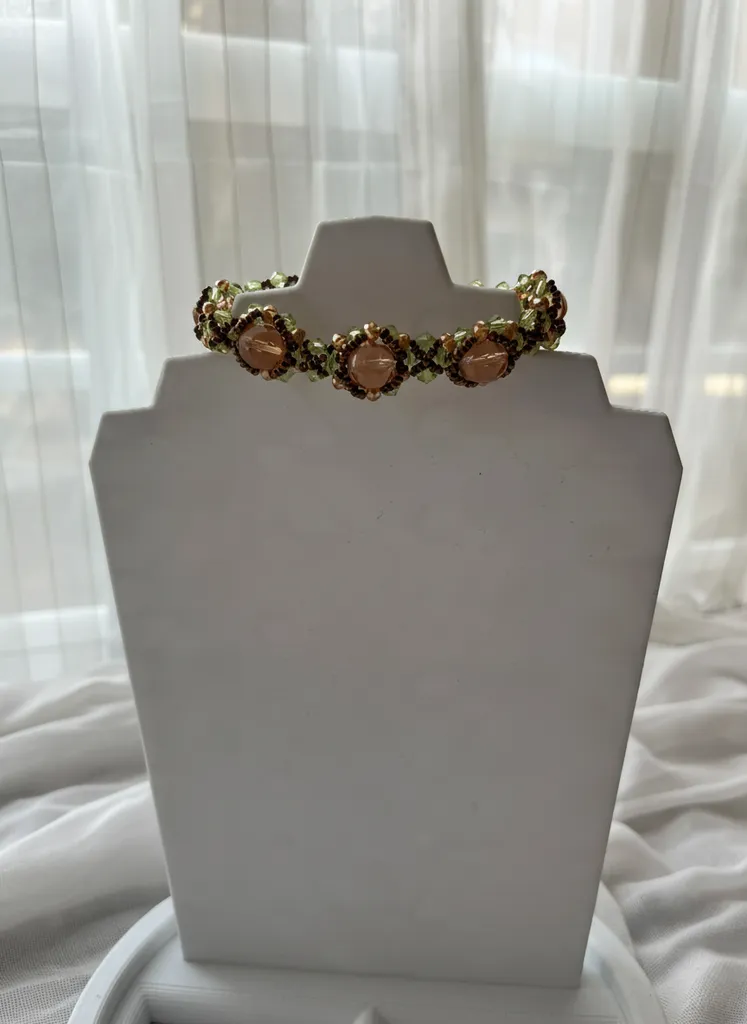 Doğal Taş Detaylı Boncuk Bileklik - El Yapımı Takı Tasarımı