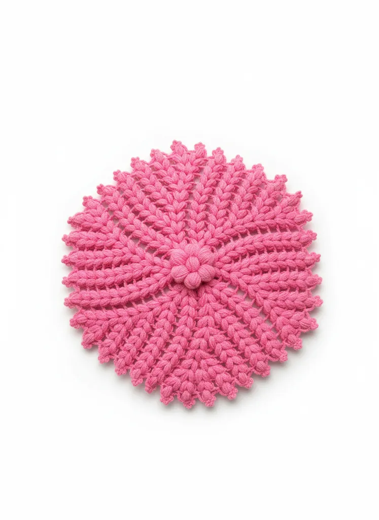 Pembe Renkli Örgü Banyo Lifi - Çeyizlik ve Günlük Kullanıma Uygun