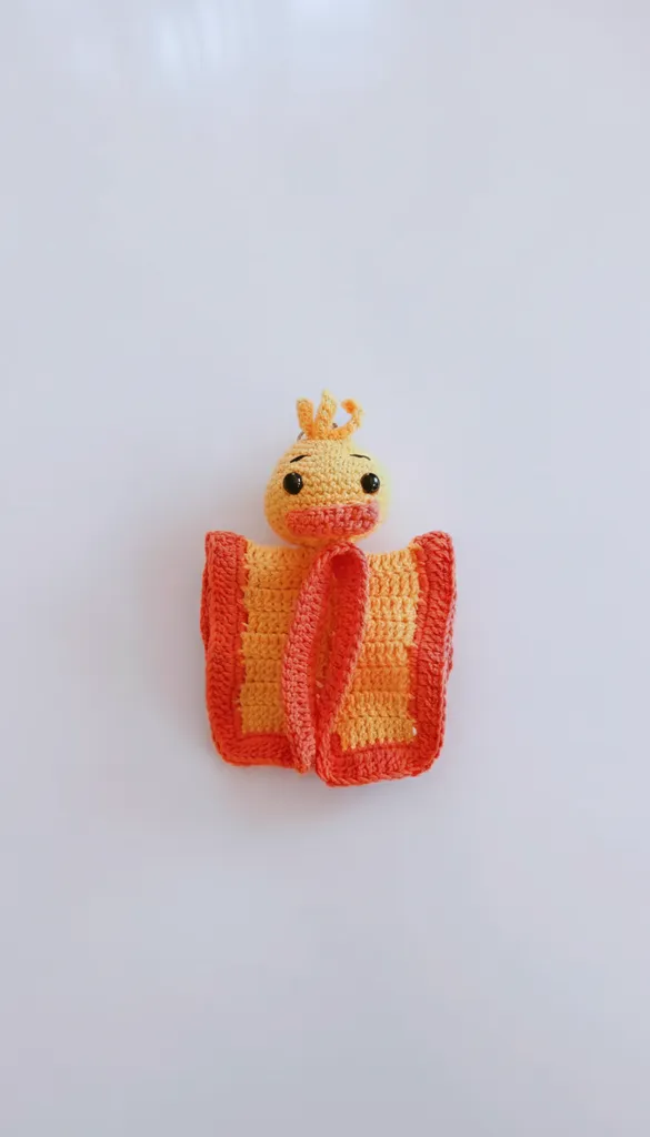 Yellow Duck Keychain - Handmade Amigurumi Toy Doll