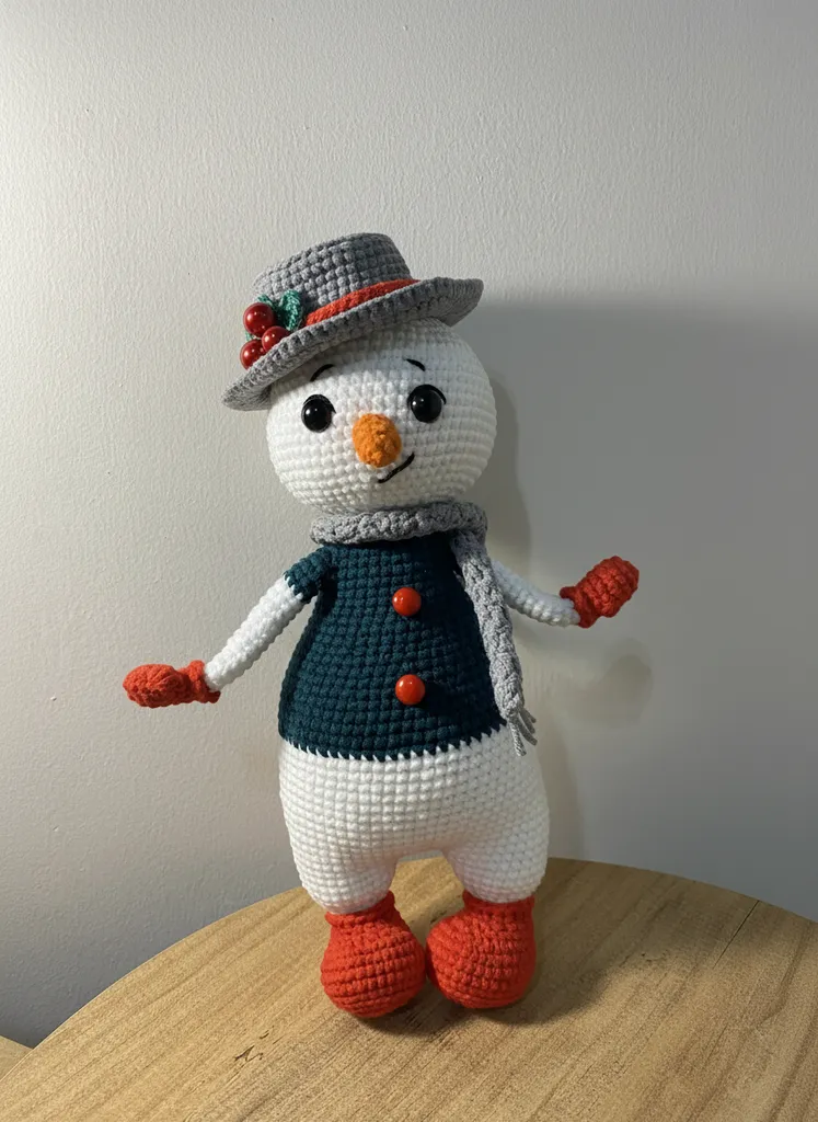 Örgü Kardan Adam Oyuncak - Yılbaşı Dekorasyonu ve Hediye Seçeneği