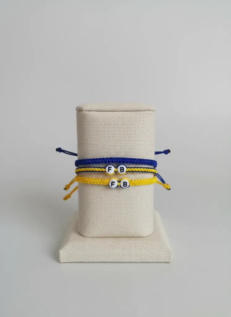 Fenerbahçe Fan Macrame Bracelet Set - Yellow Navy Colors